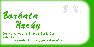borbala marky business card