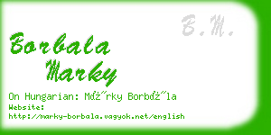 borbala marky business card